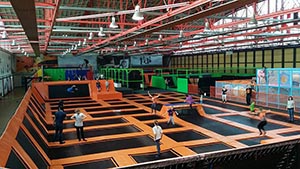 Liben Largest indoor gym trampoline park project in Austria