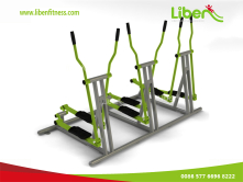 Triplicate Elliptical Cross-trainer