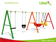 Plastic Swing And Slide Set